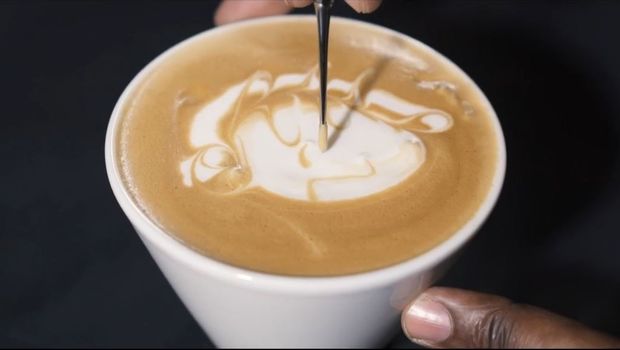 Logo Cappuccino et mousse de lait, par Rudy Dupuy