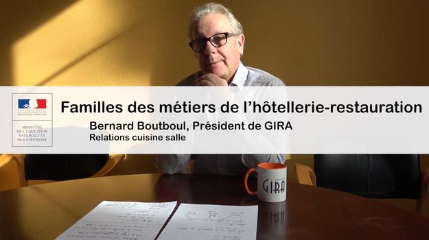 Logo Interview de Bernard Boutboul, Président de Gira. Vidéo N° 4 : Relations cuisine - salle (extraits)
