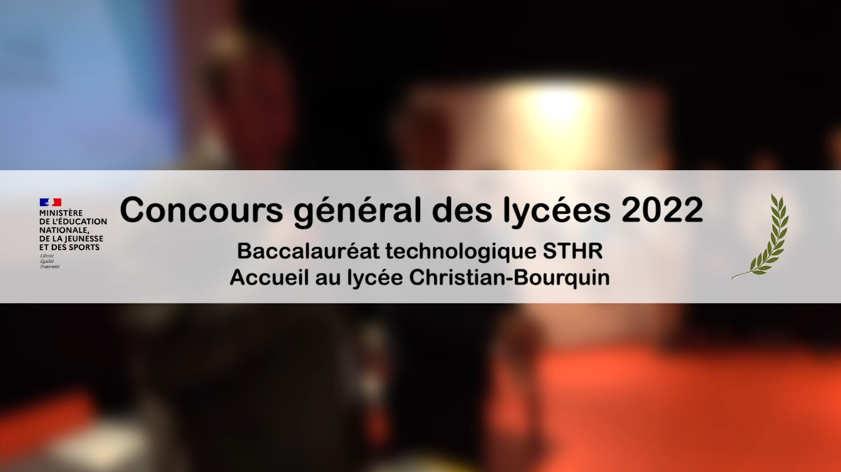 Logo Lundi 23 mai 2022. Accueil des candidats au lycée Christian-Bourqui
