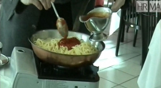 Logo Préparation de restaurant : les spaghetti à la napolitaine
