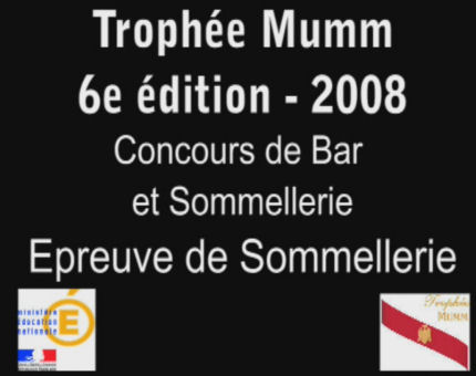 Logo Concours « Trophée Mumm ». Une épreuve de Sommellerie