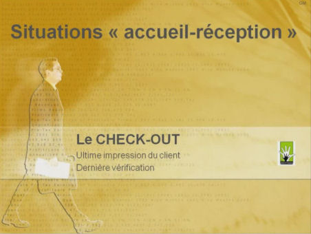 Logo Situations « accueil-réception » - Check-out